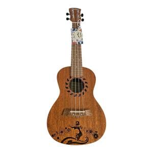 Hola! Ukulele Music Laser Engraved Mahogany Soprano Ukulele Bundle w/ Case